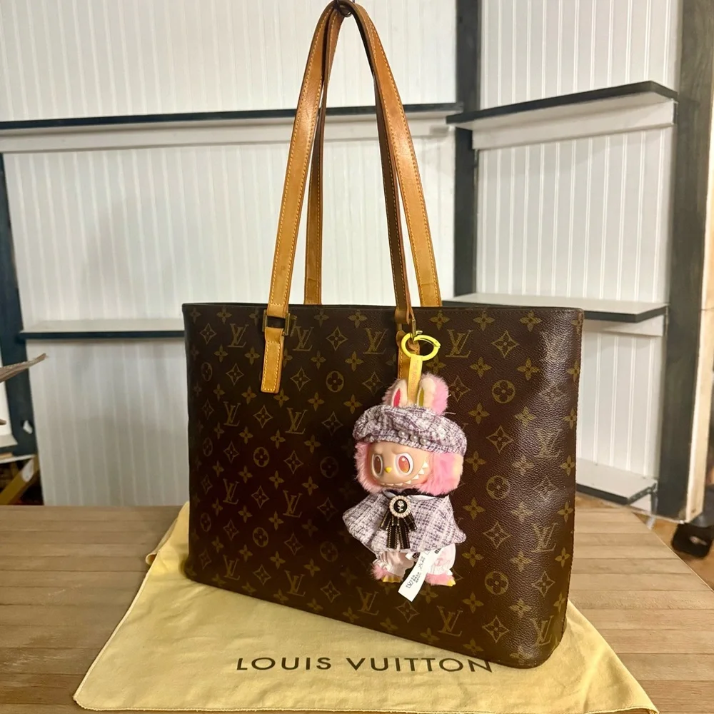 Louis Vuitton LV Vintage Brown Monogram Cabas Mezzo Tote Bag - Picture 3 of 15